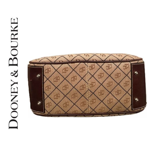 Dooney‎ & Bourke VINTAGE Signature Canvas And Leather Handbag - Picture 3 of 5